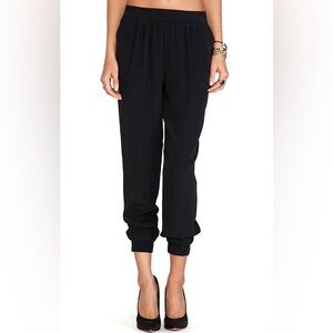 Diane Von Furstenberg Janeta Silk Joggers, Size 4